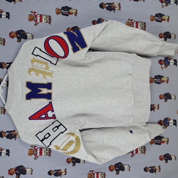 Champion Reverse Weave Spell Out Women's XS grey pullover casual sweatshirt - Picture 1 of 10